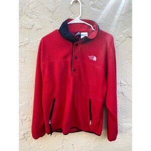 The North Face pull over fleece red size large